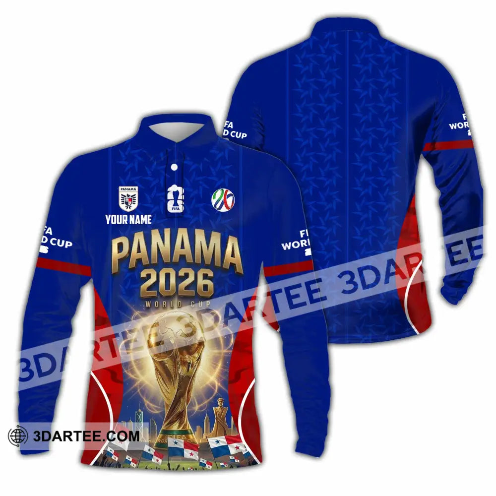 Unisex Shirt - Custom Panama World Cup 2026 Shirt - Long Sleeve Polo / S - T-shirt