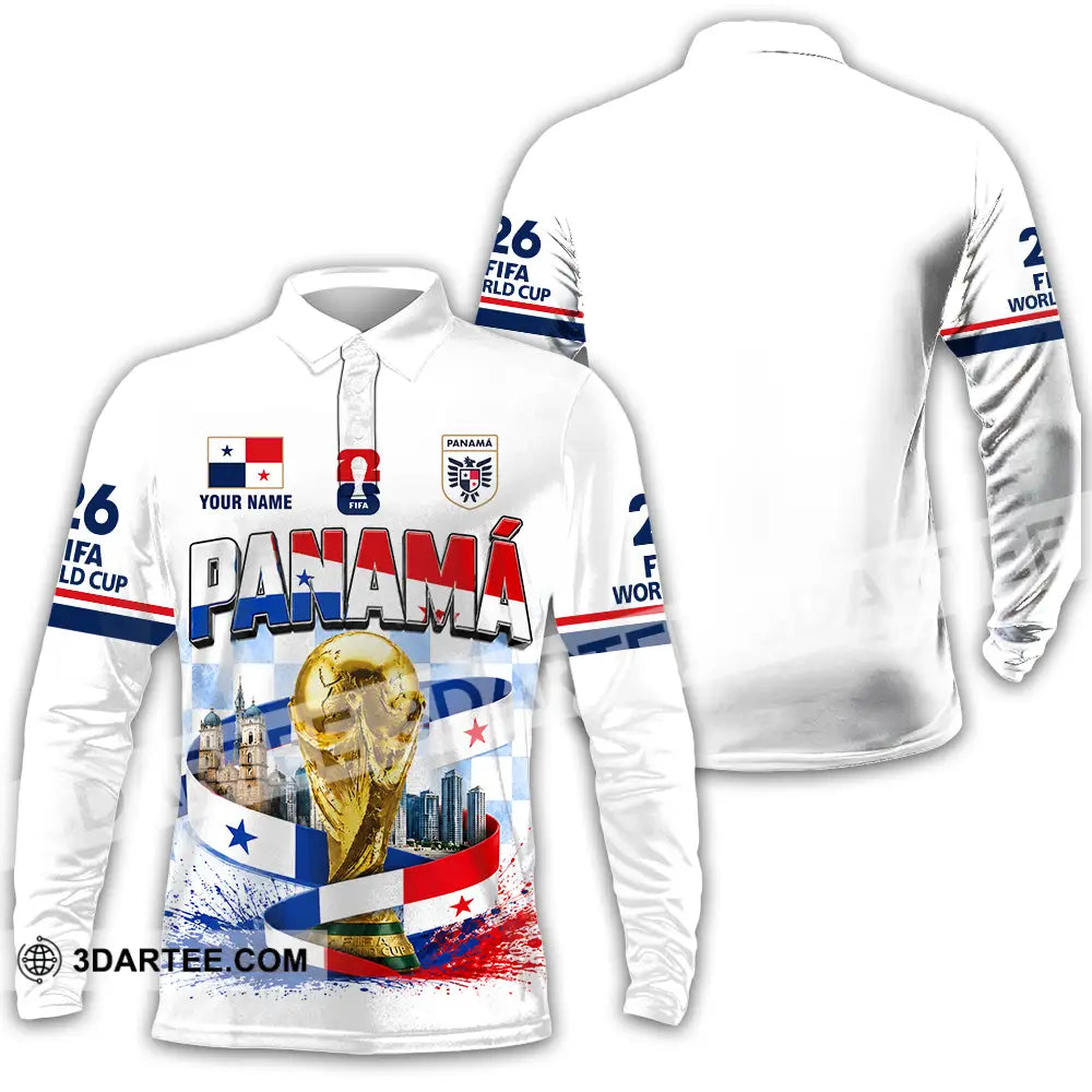 Unisex Shirt - Custom Panama World Cup 2026 Shirt - Long Sleeve Polo / S - T-shirt