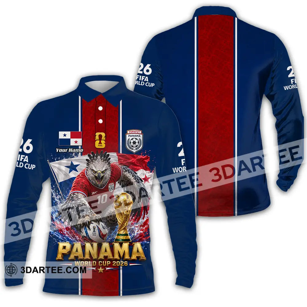 Unisex Shirt - Custom Panama World Cup 2026 Shirt - Long Sleeve Polo / S - T-shirt