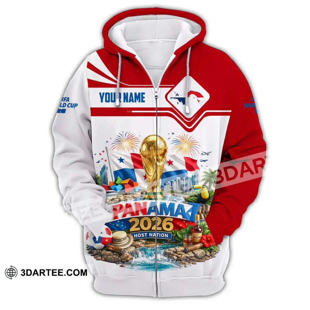 Unisex Shirt - Custom Panama World Cup 2026 Shirt - Zipper Hoodie / S - T-shirt