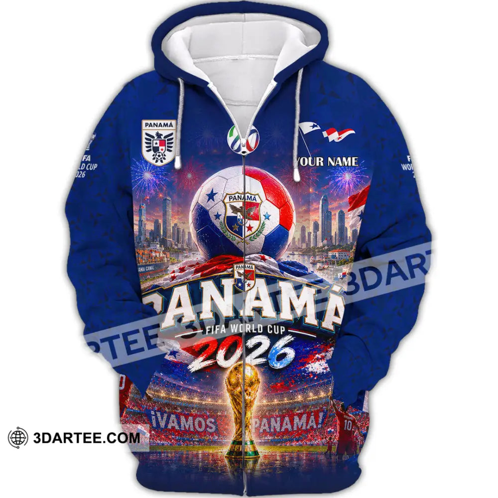 Unisex Shirt - Custom Panama World Cup 2026 Shirt - Zipper Hoodie / S - T-shirt