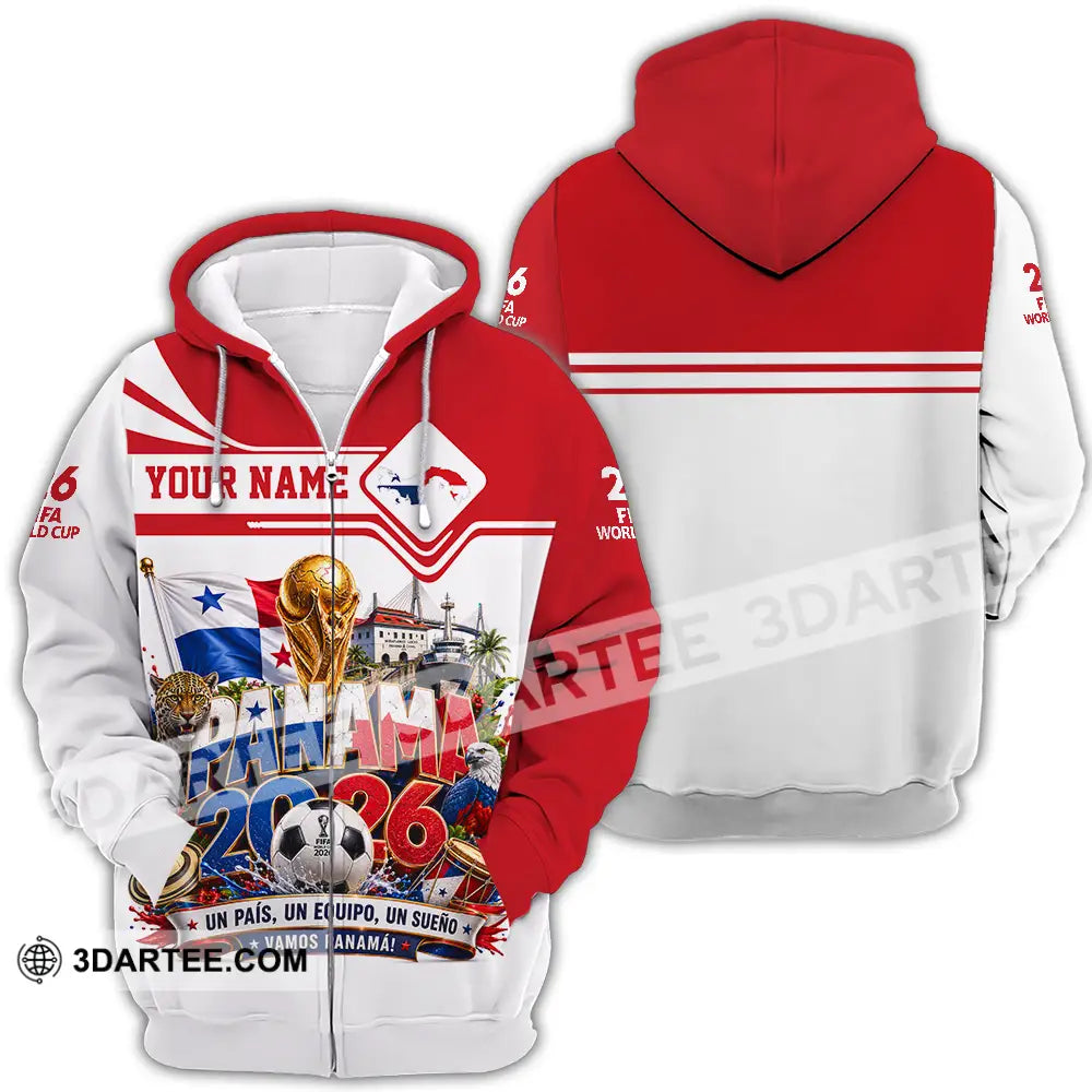 Unisex Shirt - Custom Panama World Cup 2026 Shirt - Zipper Hoodie / S - T-shirt