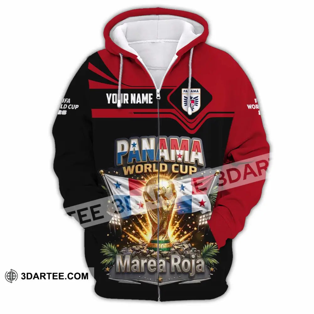 Unisex Shirt - Custom Panama World Cup 2026 Shirt - Zipper Hoodie / S - T-shirt