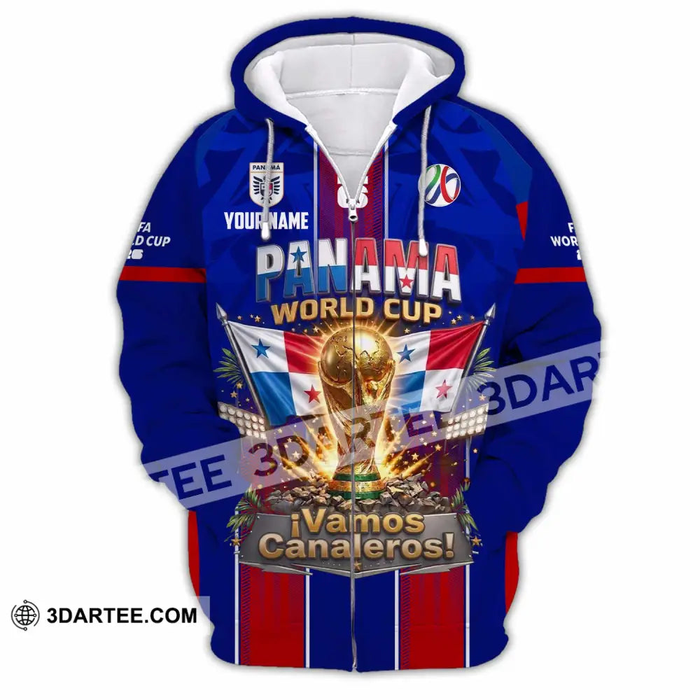 Unisex Shirt - Custom Panama World Cup 2026 Shirt - Zipper Hoodie / S - T-shirt