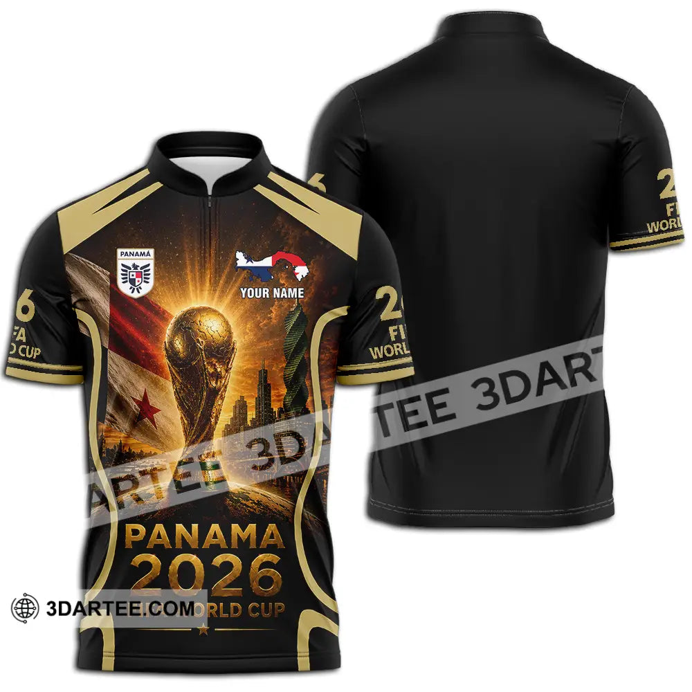 Unisex Shirt - Custom Panama World Cup 2026 Shirt - Zipper Polo Shirt / S - T-shirt