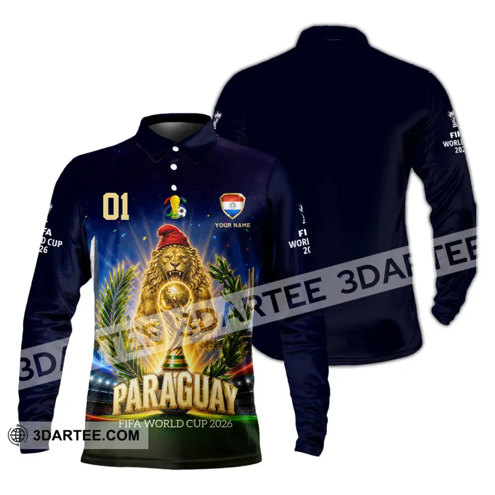 Unisex Shirt - Custom Paraguay World Cup 2026 Shirt - Long Sleeve Polo / S - T-shirt