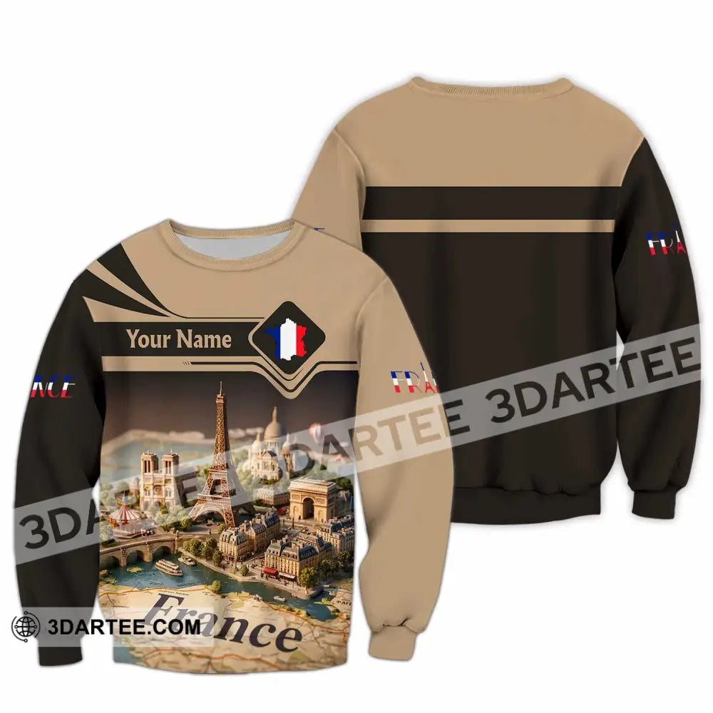 Unisex Shirt - Custom Paris France 3D Shirt Long Sleeve / S T-shirt