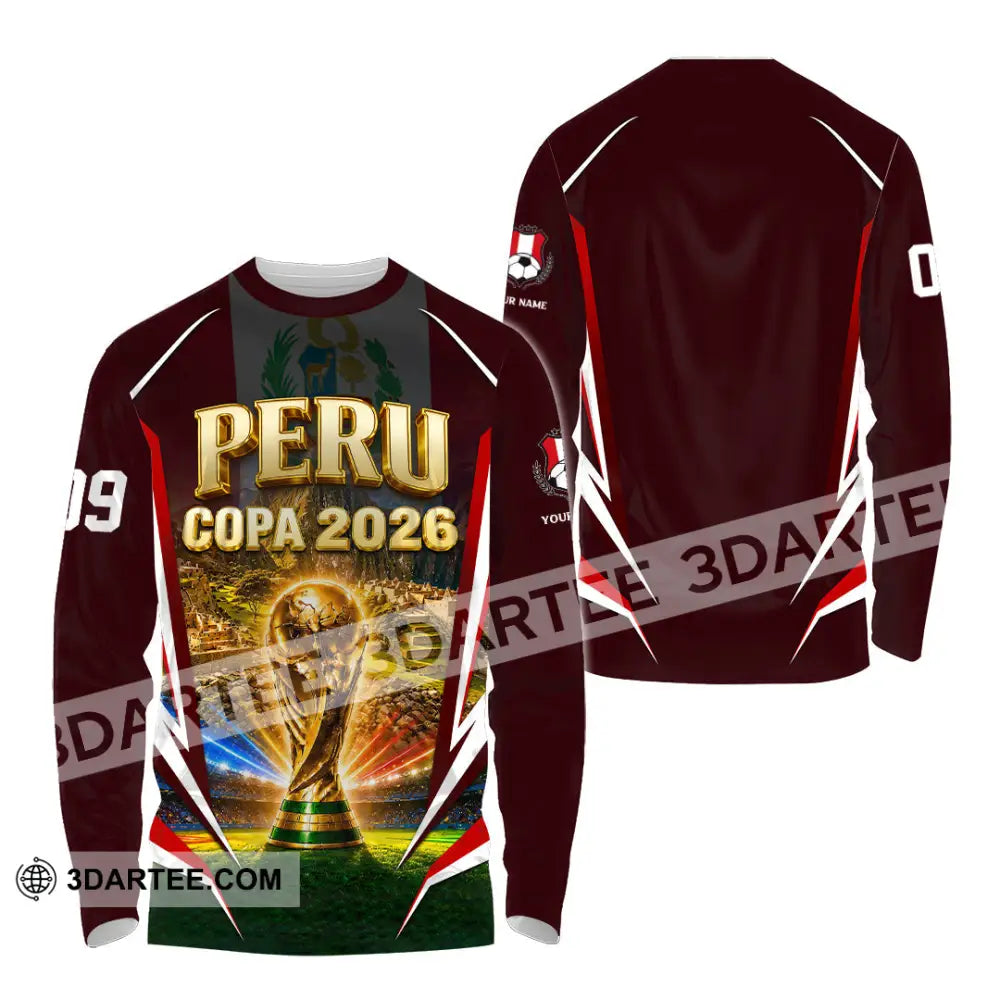 Unisex Shirt - Custom Peru Copa 2026 Shirt - Long Sleeve Shirt / S - T-shirt