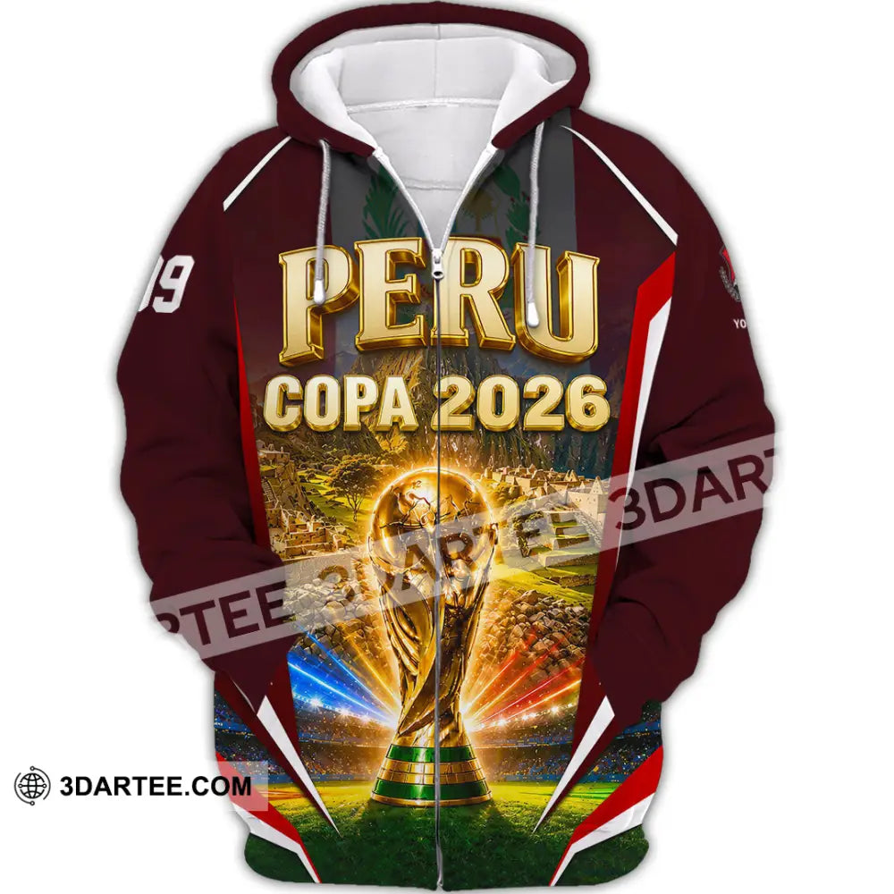 Unisex Shirt - Custom Peru Copa 2026 Shirt - Zipper Hoodie / S - T-shirt