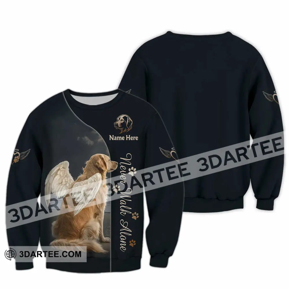 Unisex Shirt - Custom Pet Lover Never Walk Alone 3D Shirt Long Sleeve / S T-shirt
