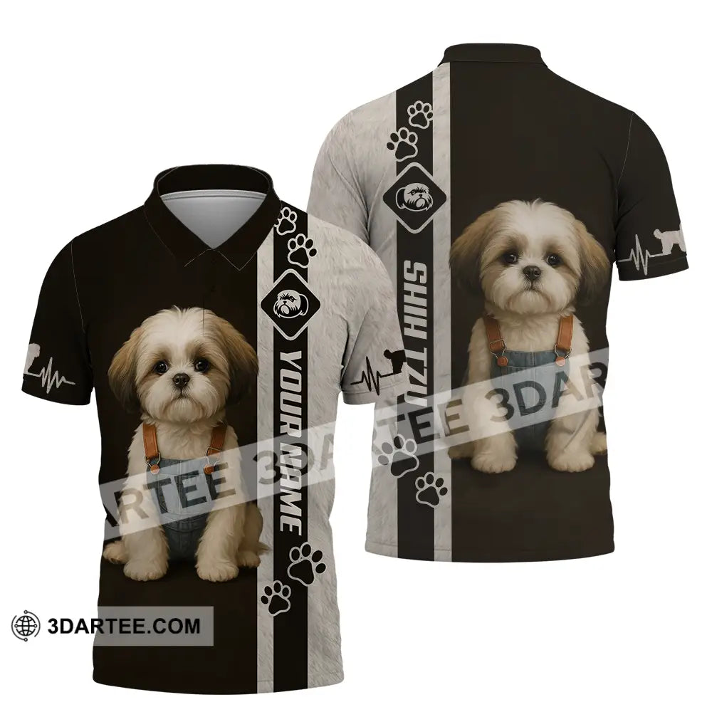 Unisex Shirt - Custom Pet Lover Shih Tzu Shirt Polo Shirt / S T-shirt