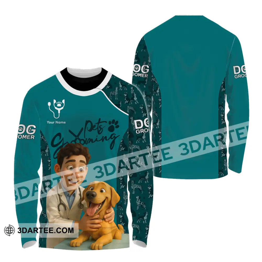 Unisex Shirt - Custom Pets Grooming 3D Shirt Long Sleeve Shirt / S T-shirt