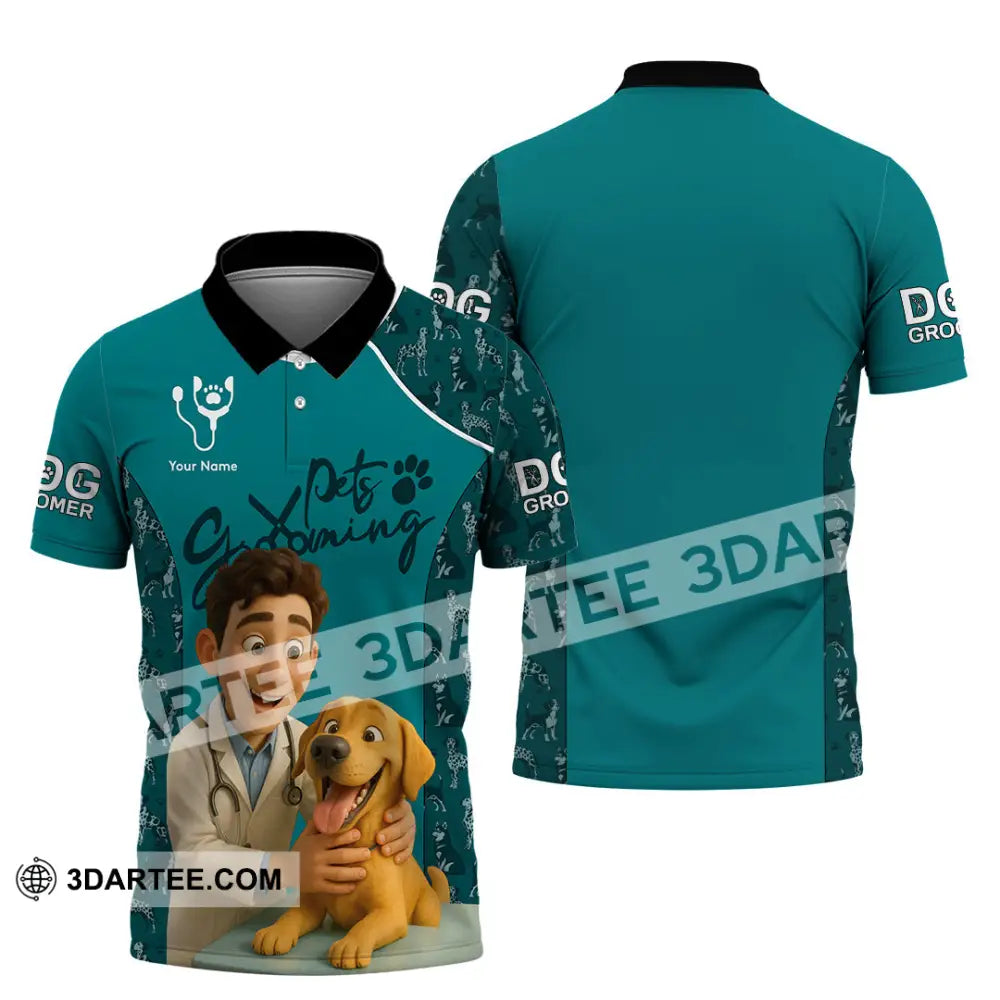 Unisex Shirt - Custom Pets Grooming 3D Shirt Polo Shirt / S T-shirt