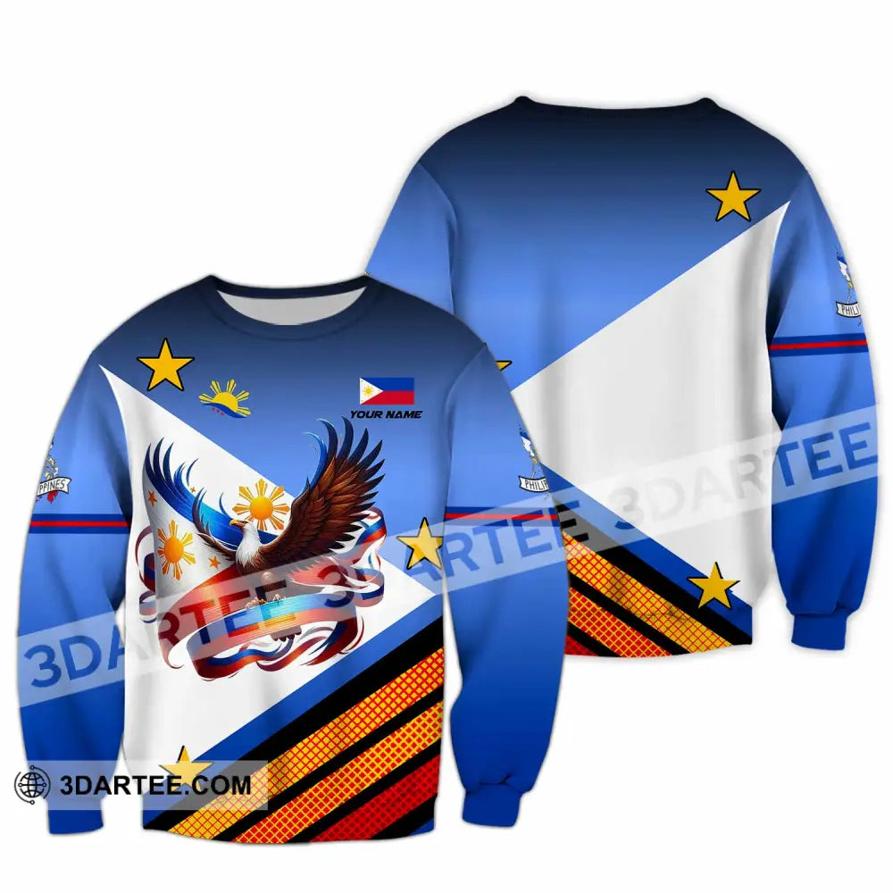 Unisex Shirt - Custom Philippines 3D Shirt Long Sleeve / S T-shirt