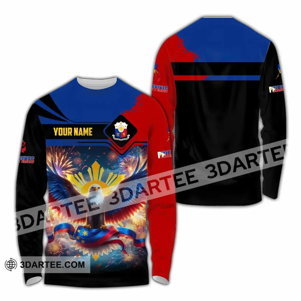 Unisex Shirt - Custom Philippines 3D Shirt Long Sleeve Shirt / S T-shirt