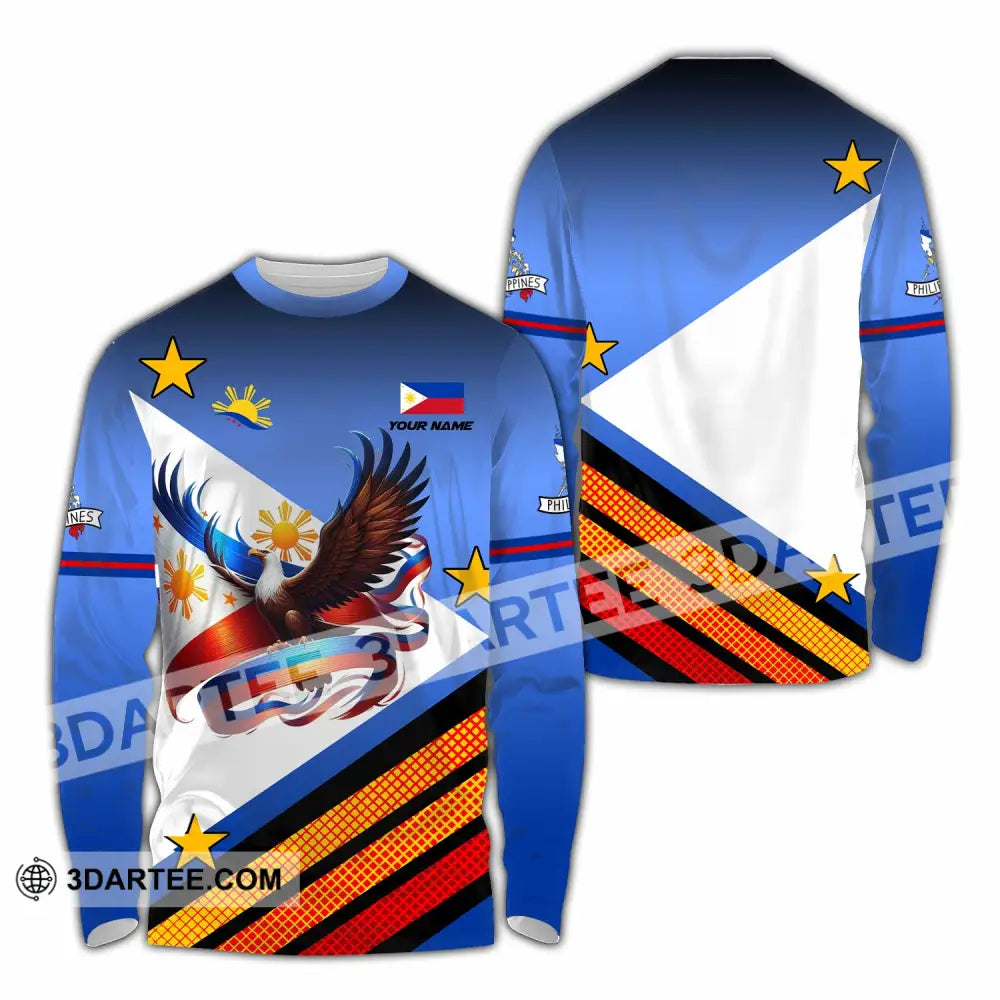 Unisex Shirt - Custom Philippines 3D Shirt Long Sleeve Shirt / S T-shirt