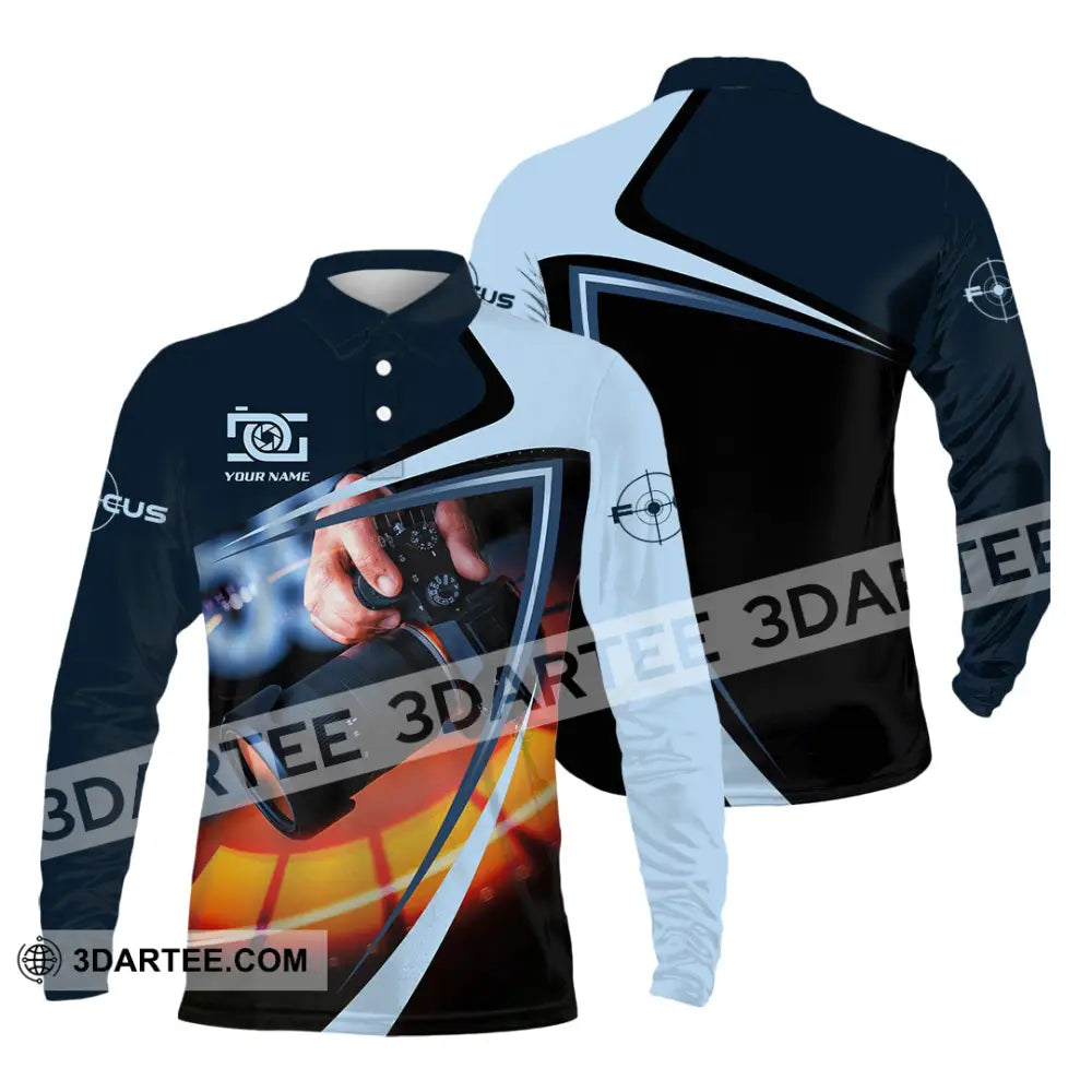Unisex Shirt - Custom Photograph 3D Shirt Long Sleeve Polo / S T-shirt