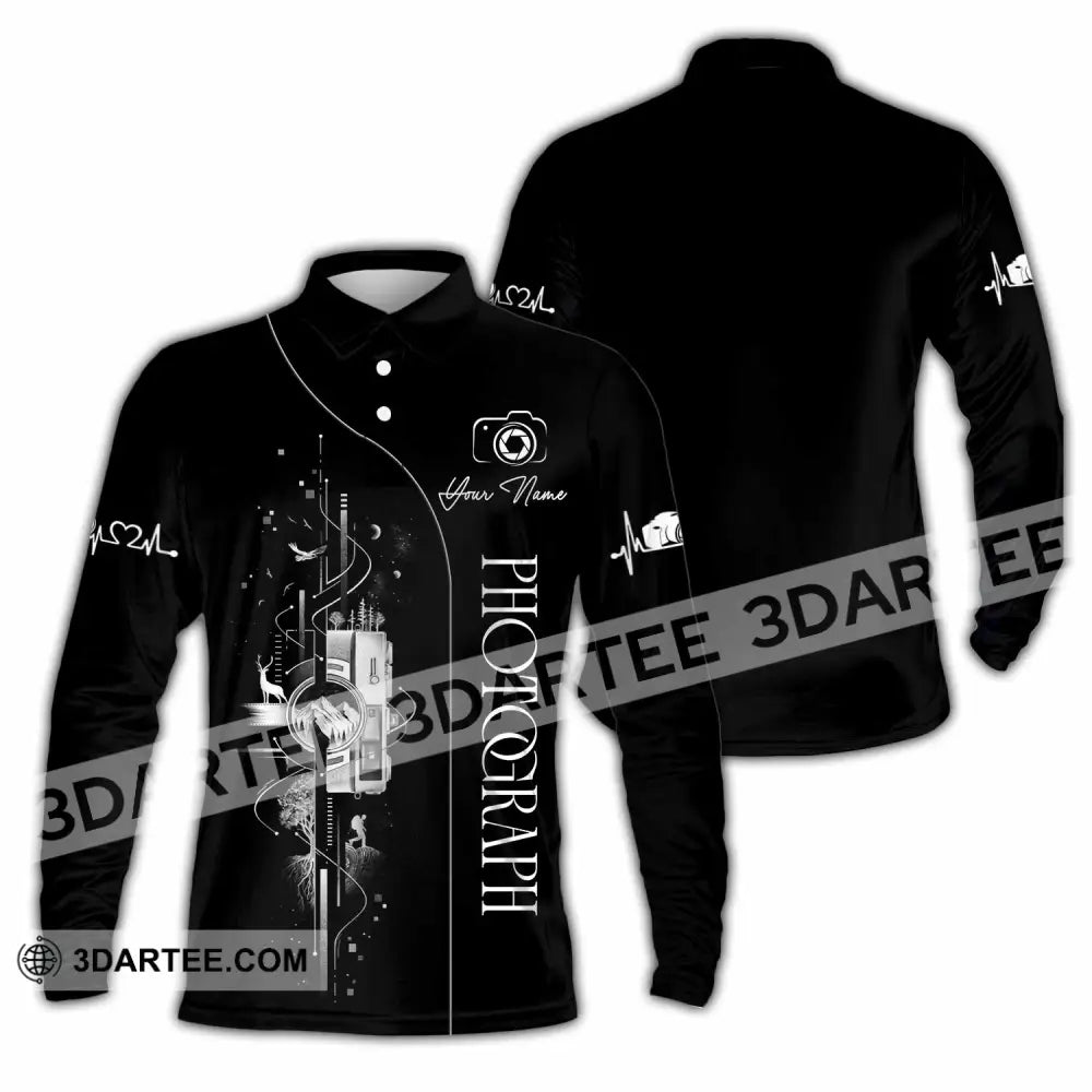 Unisex Shirt - Custom Photograph 3D Shirt - Long Sleeve Polo / S - T-shirt