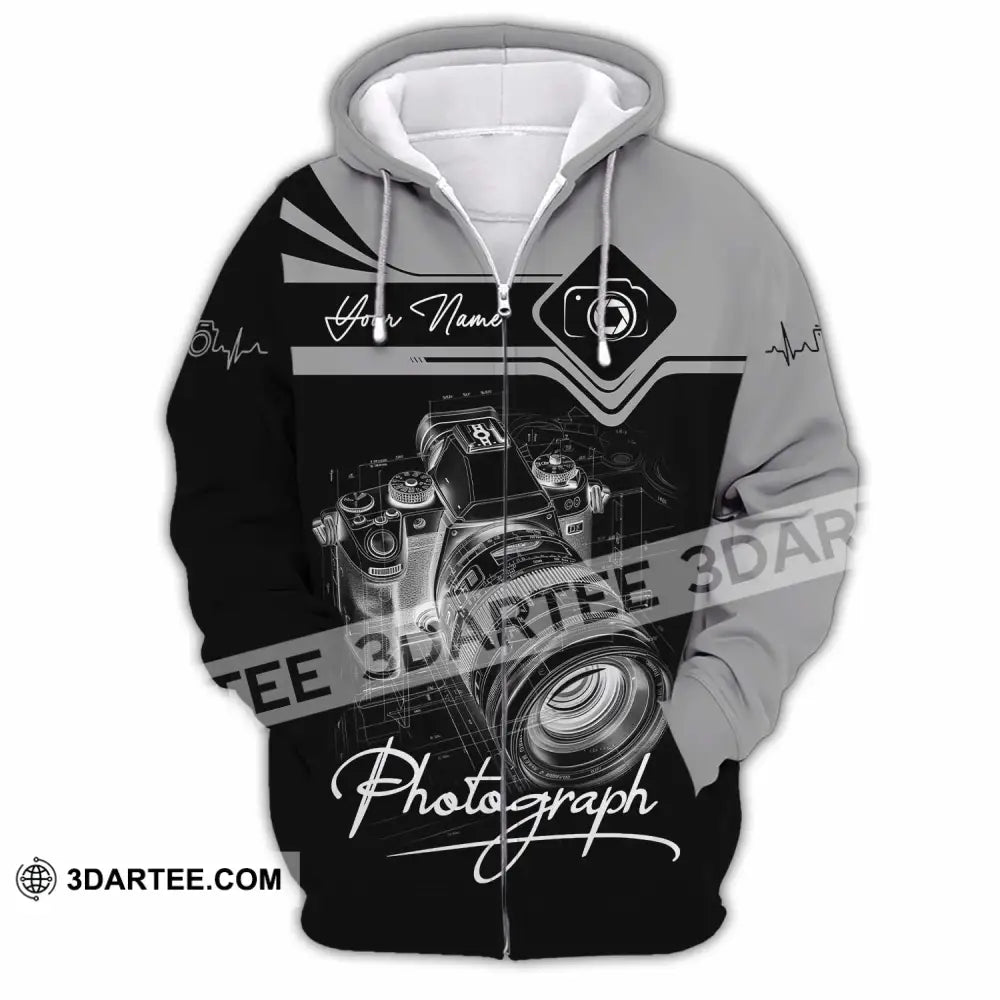 Unisex Shirt - Custom Photograph 3D Shirt Zipper Hoodie / S T-shirt
