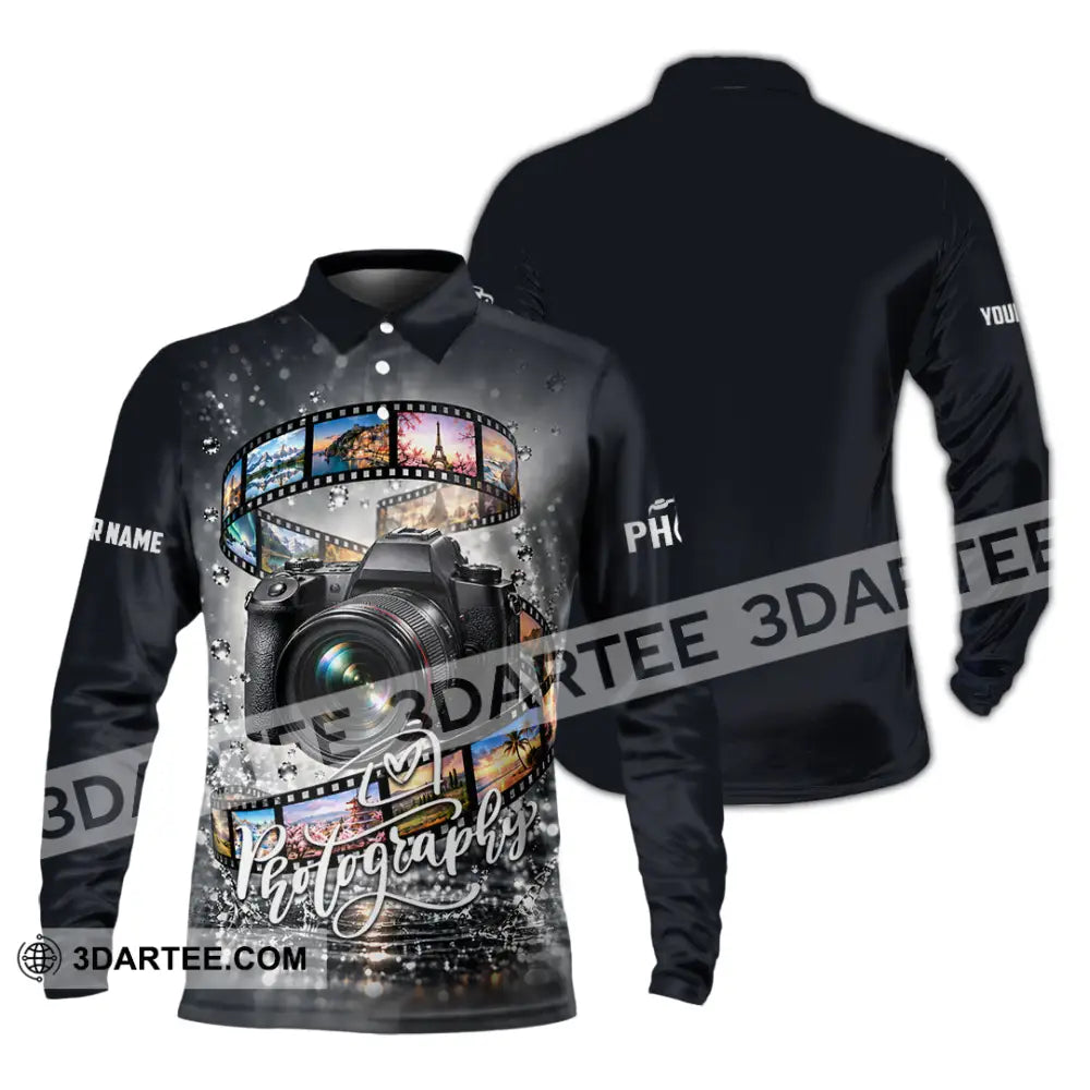 Unisex Shirt - Custom Photograph Shirt - Long Sleeve Polo / S - T-shirt