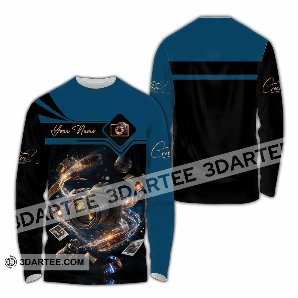 Unisex Shirt - Custom Photographer 3D Shirt - Long Sleeve Shirt / S - T-shirt