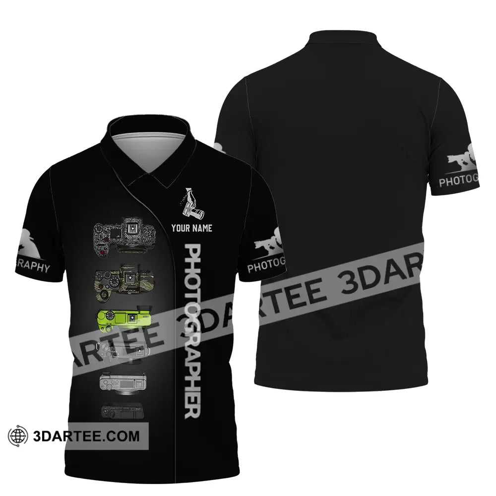 Unisex Shirt - Custom Photographer 3D Shirt Polo Shirt / S T-shirt