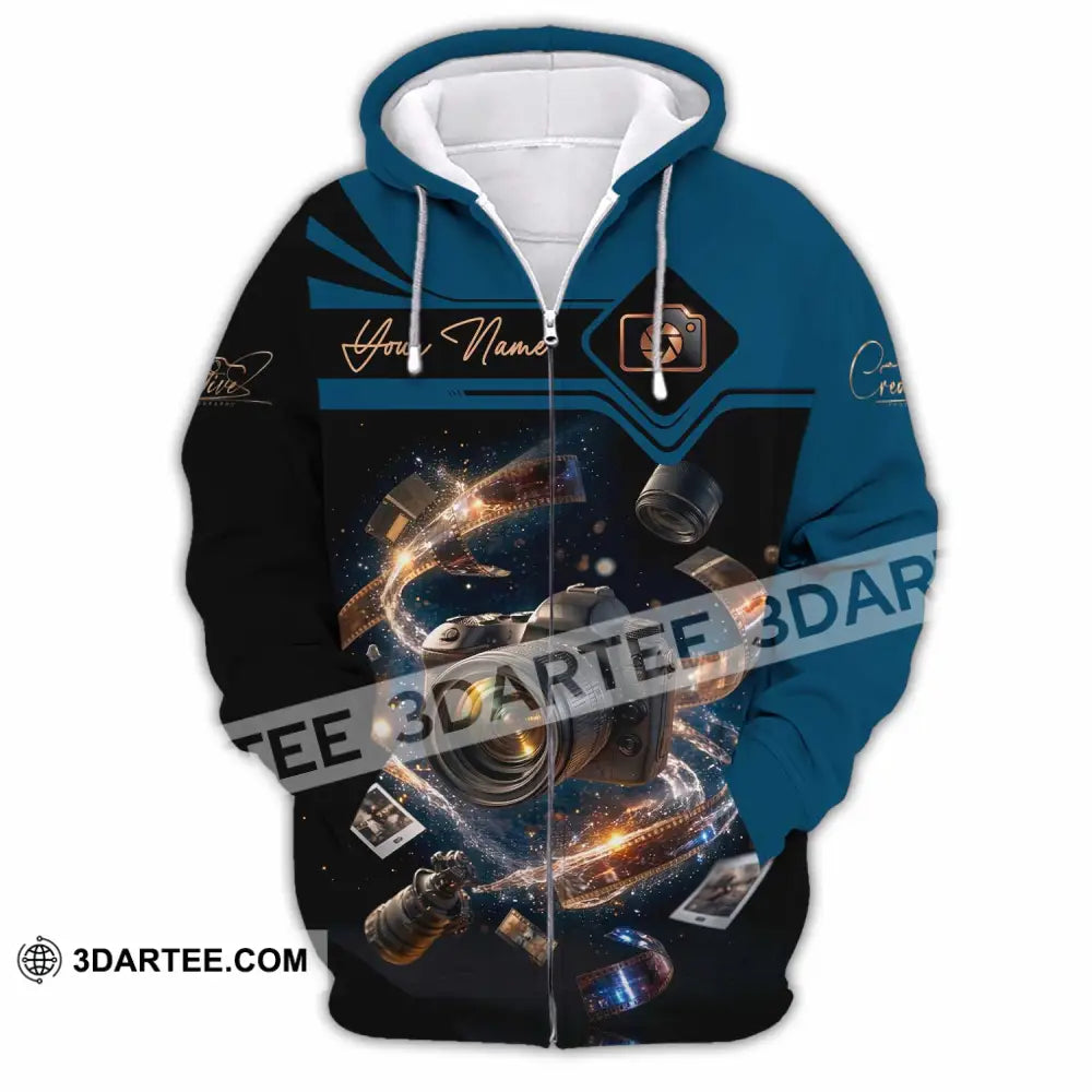 Unisex Shirt - Custom Photographer 3D Shirt - Zipper Hoodie / S - T-shirt