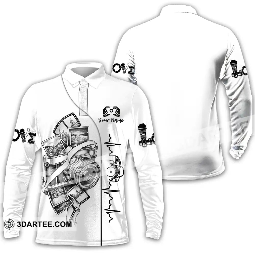 Unisex Shirt - Custom Photographer Shirt - Long Sleeve Polo / S - T-shirt