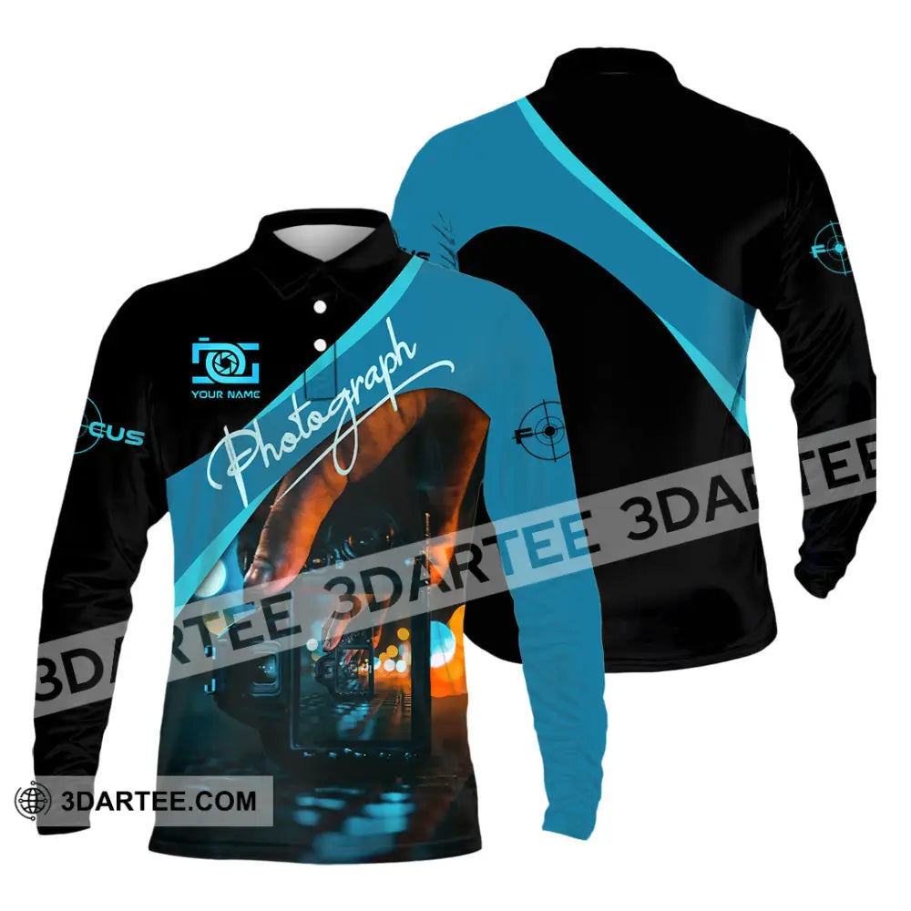 Unisex Shirt - Custom Photography 3D Shirt Long Sleeve Polo / S T-shirt