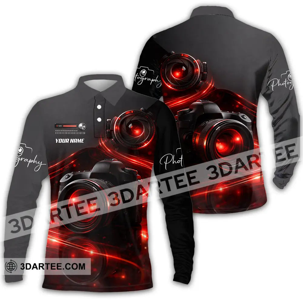 Unisex Shirt - Custom Photography 3D Shirt - Long Sleeve Polo / S - T-shirt