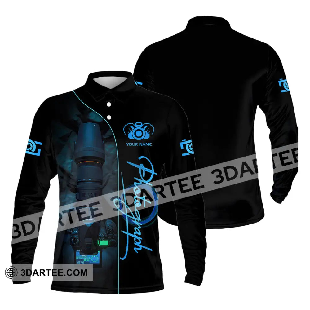 Unisex Shirt - Custom Photography 3D Shirt Long Sleeve Polo / S T-shirt