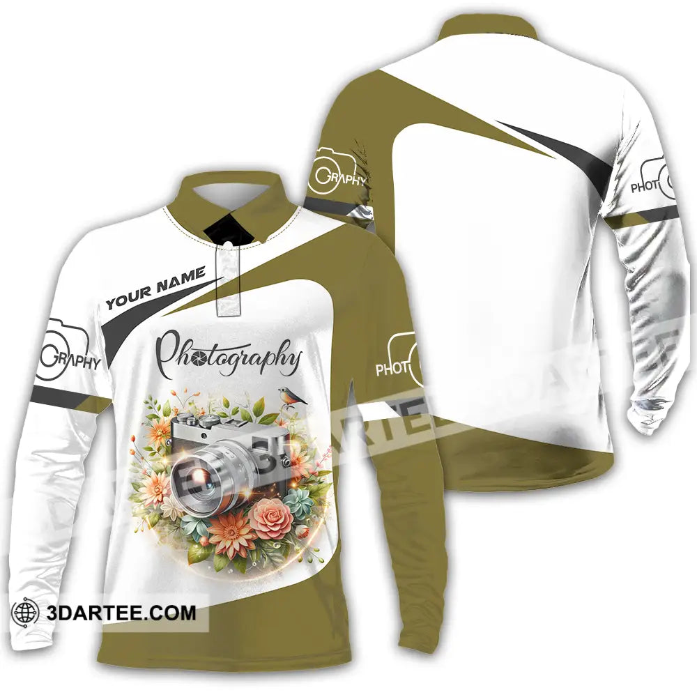 Unisex Shirt - Custom Photography 3D Shirt - Long Sleeve Polo / S - T-shirt