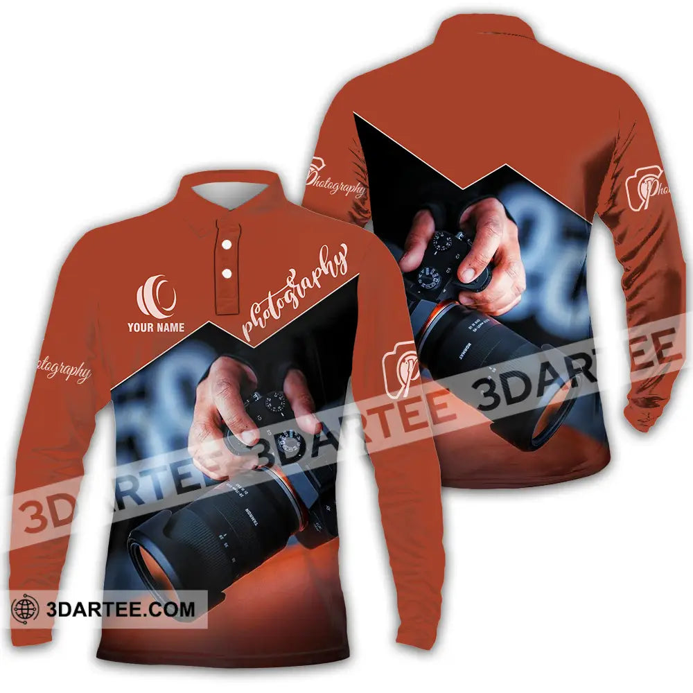Unisex Shirt - Custom Photography 3D Shirt Long Sleeve Polo / S T-shirt