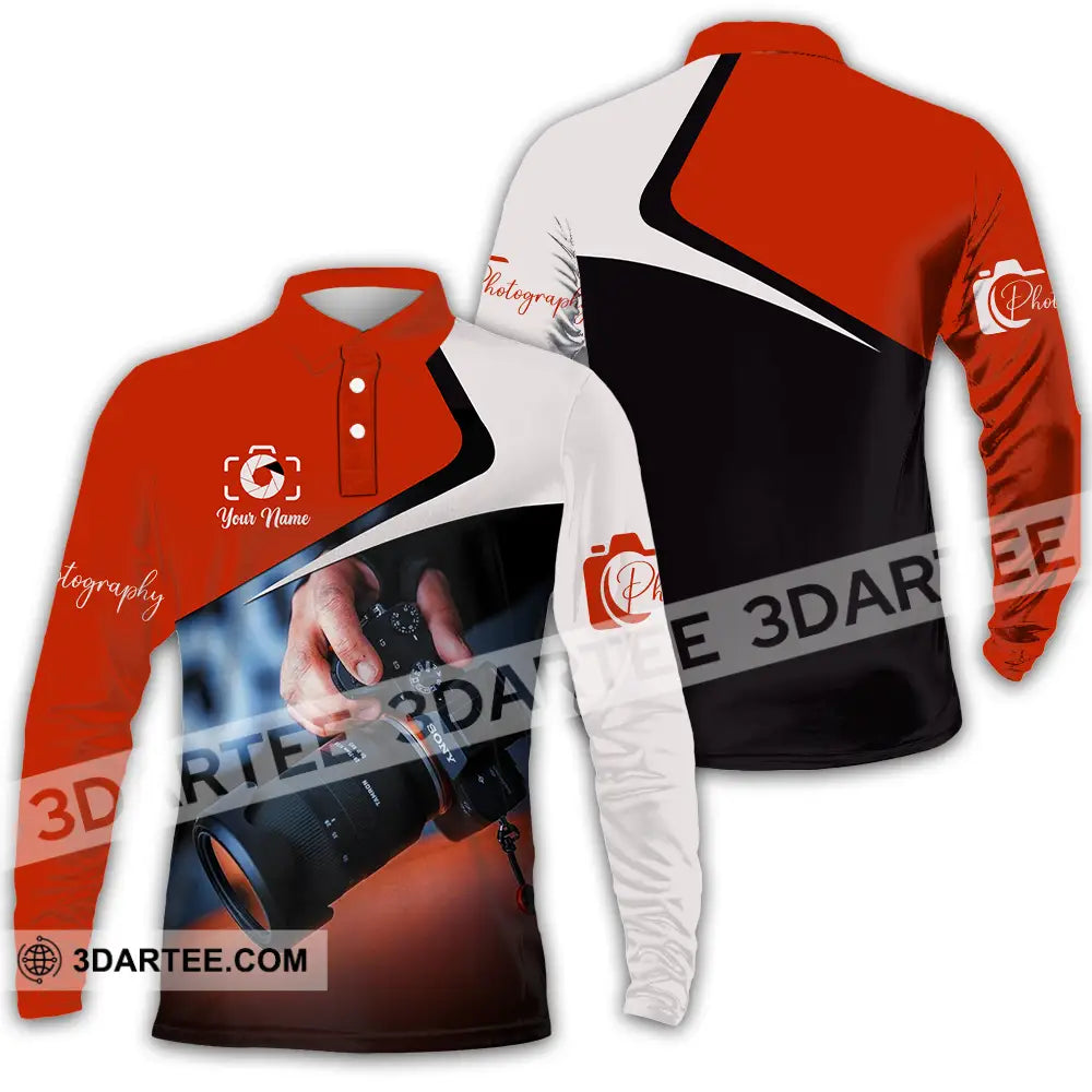 Unisex Shirt - Custom Photography 3D Shirt - Long Sleeve Polo / S - T-shirt