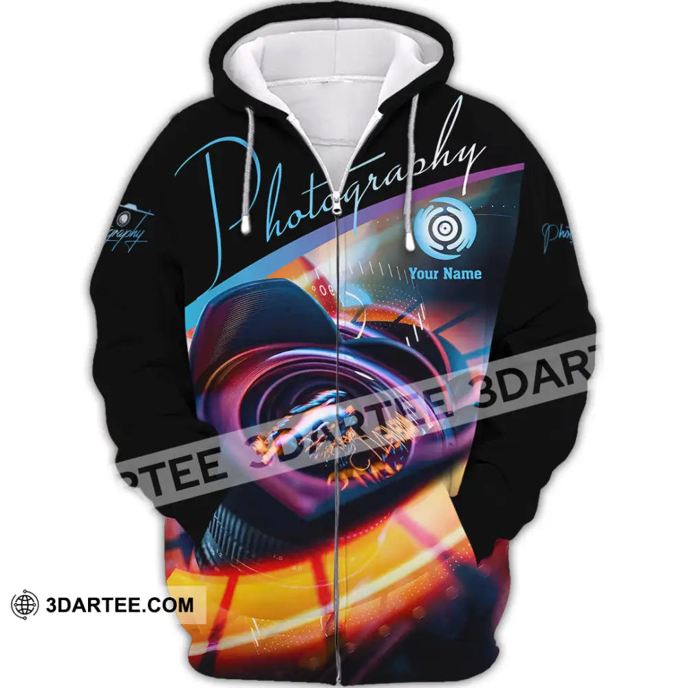 Unisex Shirt - Custom Photography 3D Shirt Zipper Hoodie / S T-shirt