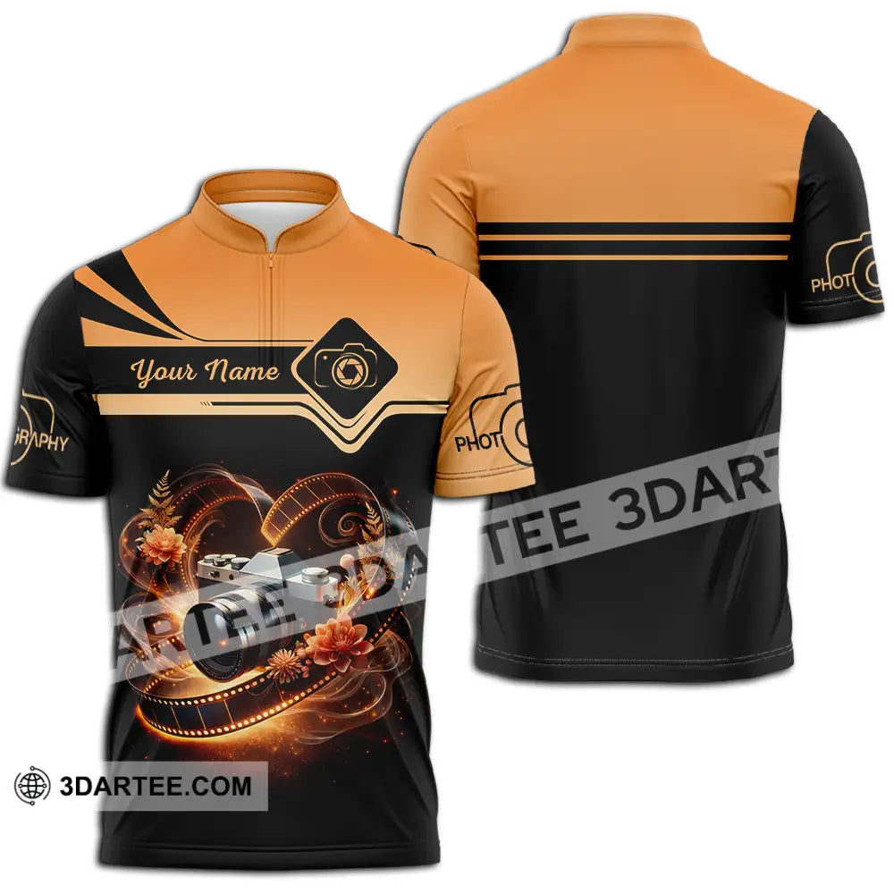 Unisex Shirt - Custom Photography 3D Shirt - Zipper Polo Shirt / S - T-shirt
