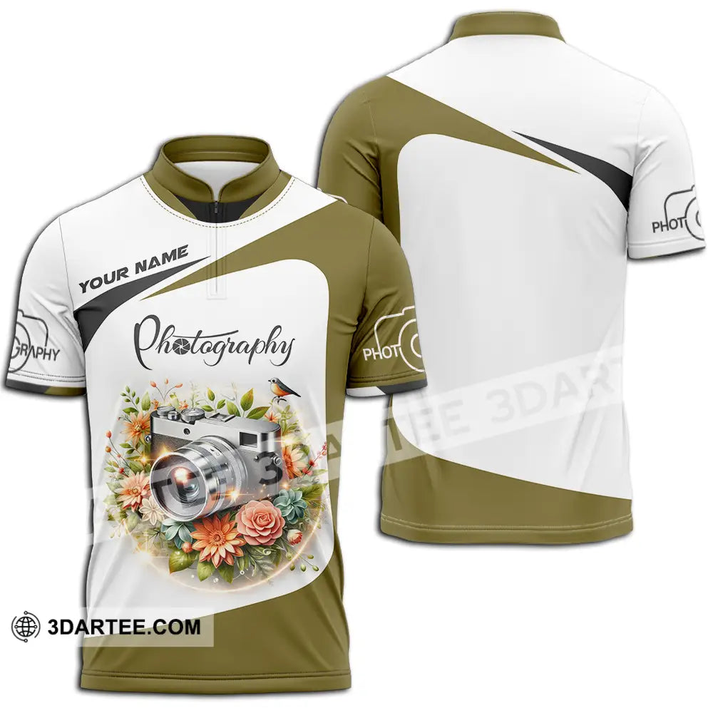 Unisex Shirt - Custom Photography 3D Shirt - Zipper Polo Shirt / S - T-shirt