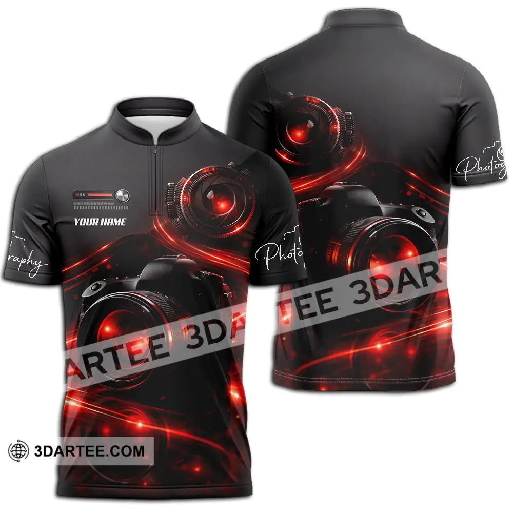 Unisex Shirt - Custom Photography 3D Shirt - Zipper Polo Shirt / S - T-shirt
