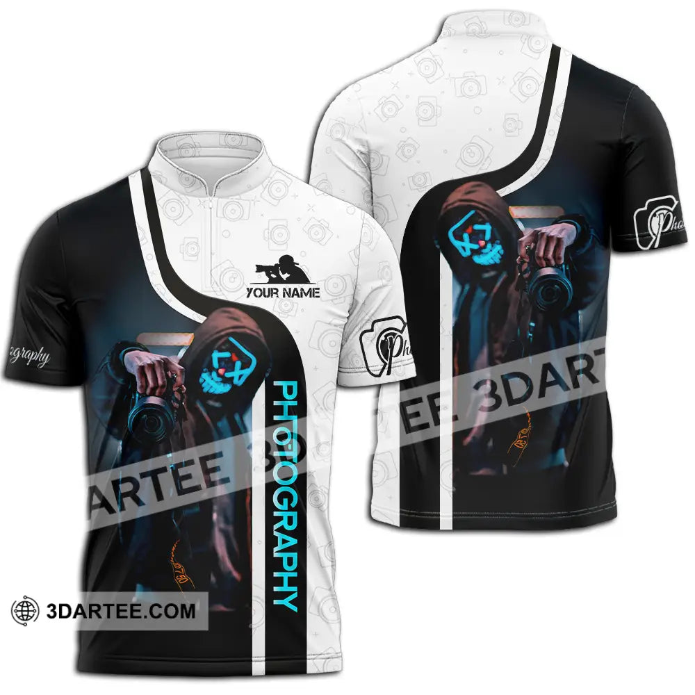 Unisex Shirt - Custom Photography 3D Shirt Zipper Polo Shirt / S T-shirt