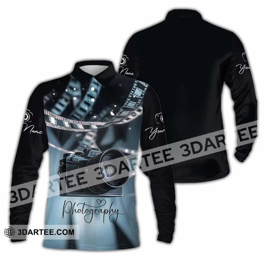 Unisex Shirt - Custom Photography Shirt - Long Sleeve Polo / S - T-shirt