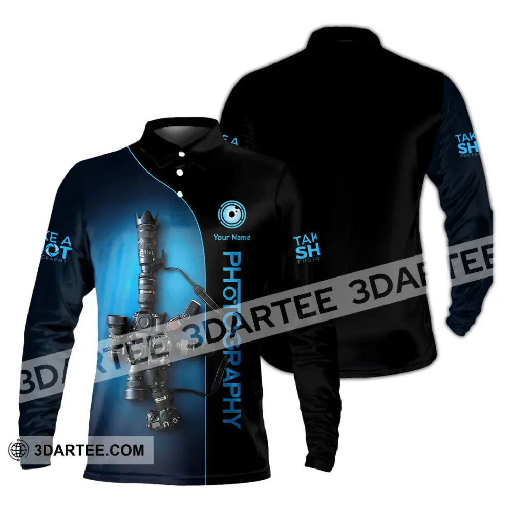 Unisex Shirt - Custom Photography Shirt - Long Sleeve Polo / S - T-shirt