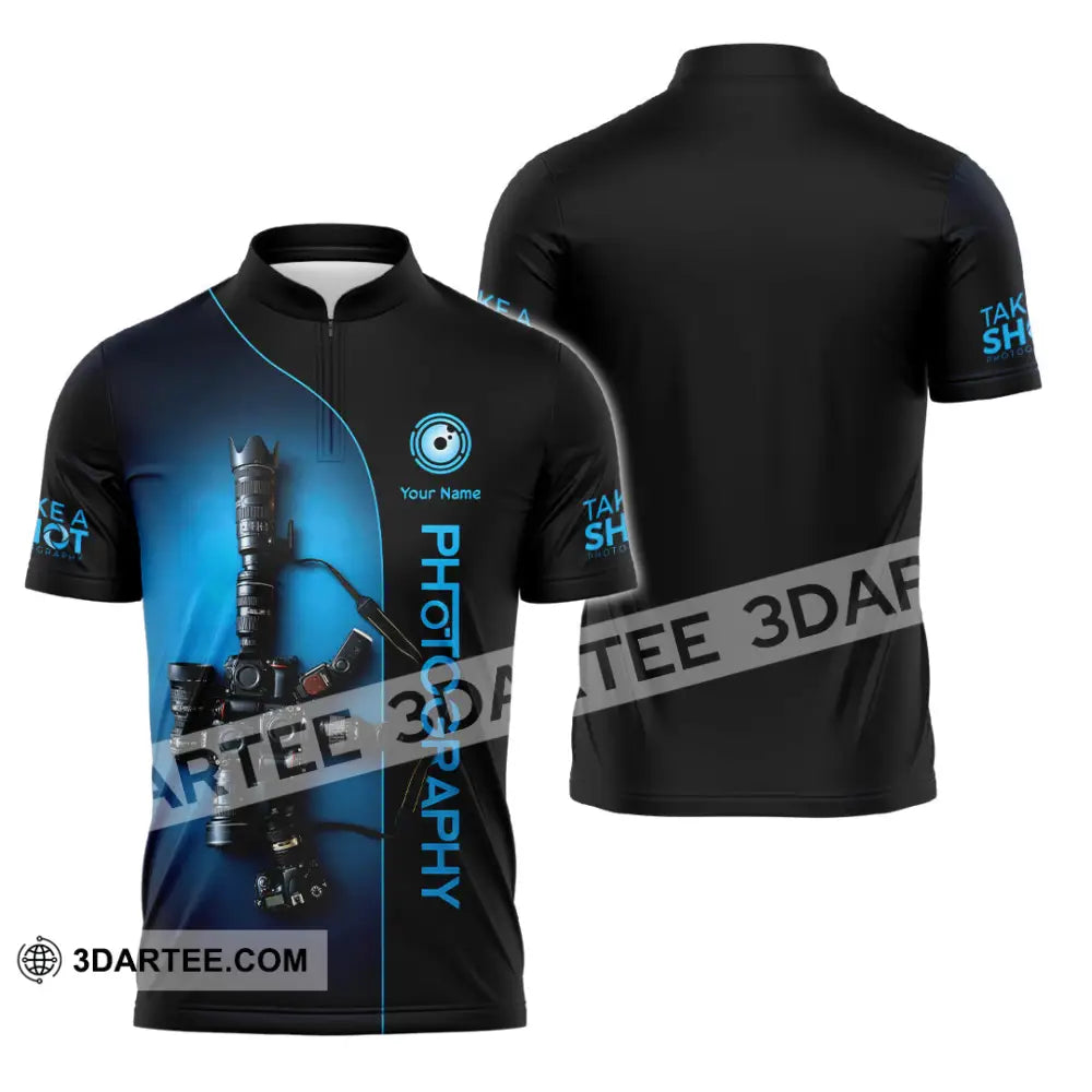 Unisex Shirt - Custom Photography Shirt - Zipper Polo Shirt / S - T-shirt