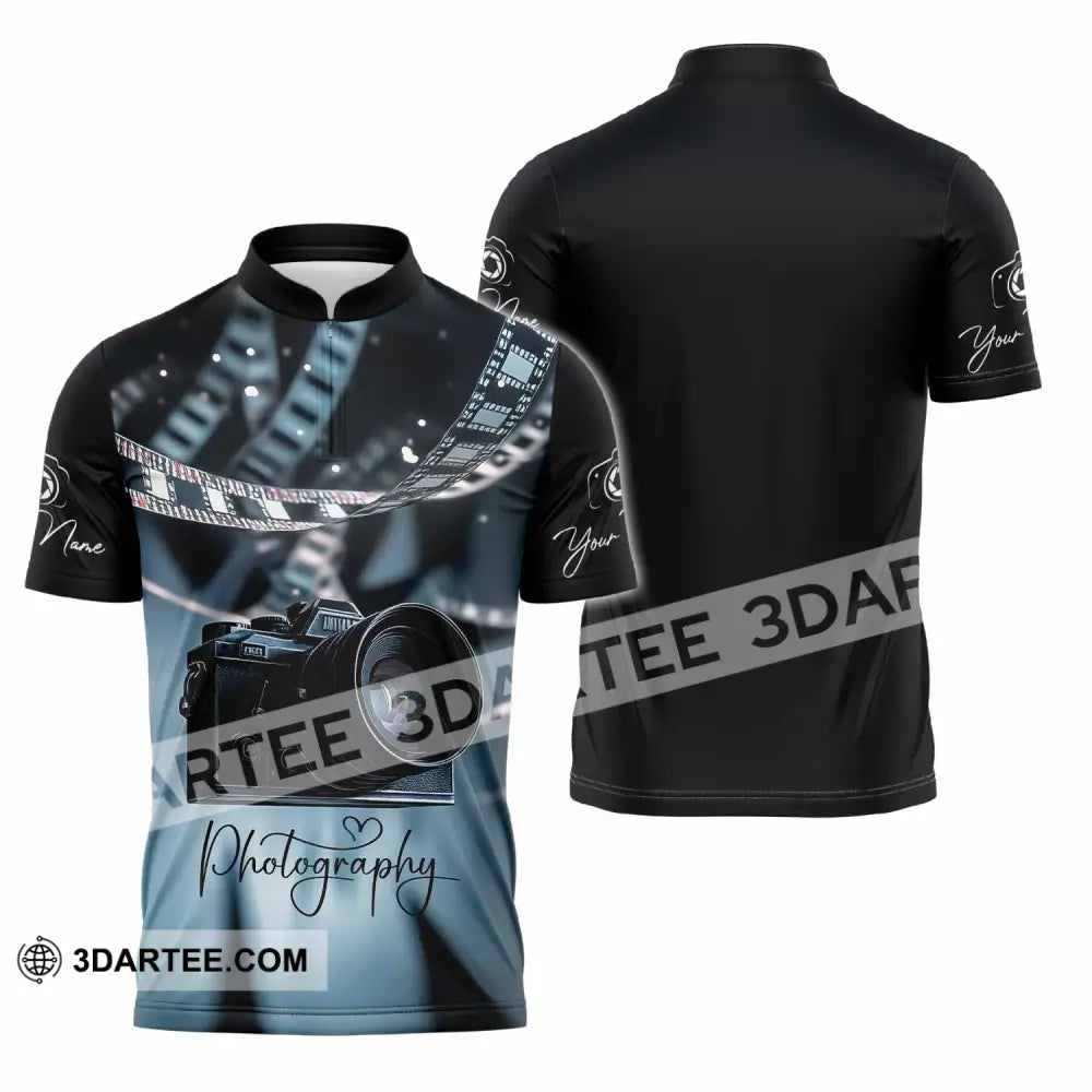 Unisex Shirt - Custom Photography Shirt - Zipper Polo Shirt / S - T-shirt
