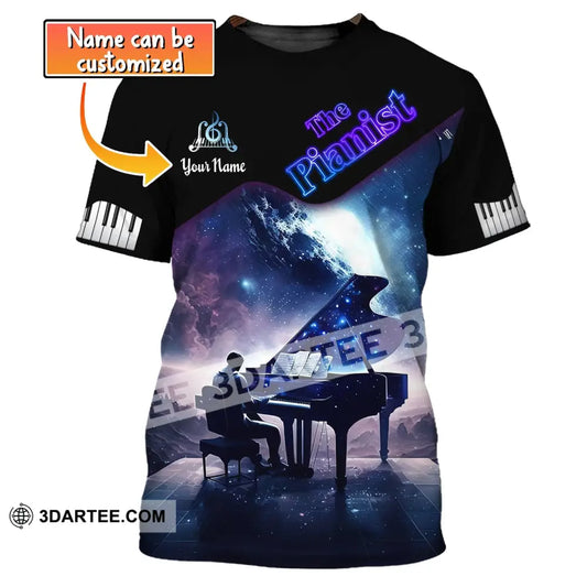 Unisex Shirt Custom Piano Pianist T-Shirt Music Lover Gift Player