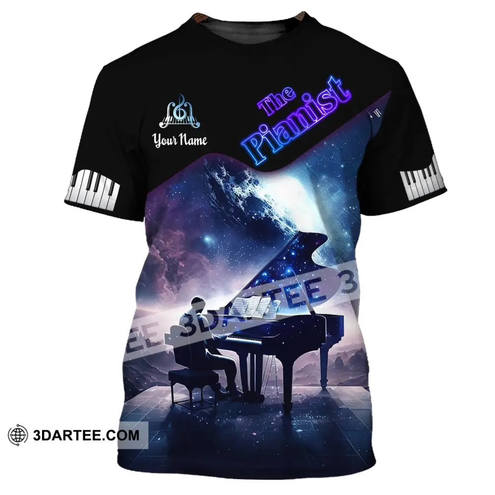 Unisex Shirt Custom Piano Pianist T-Shirt Music Lover Gift Player / S