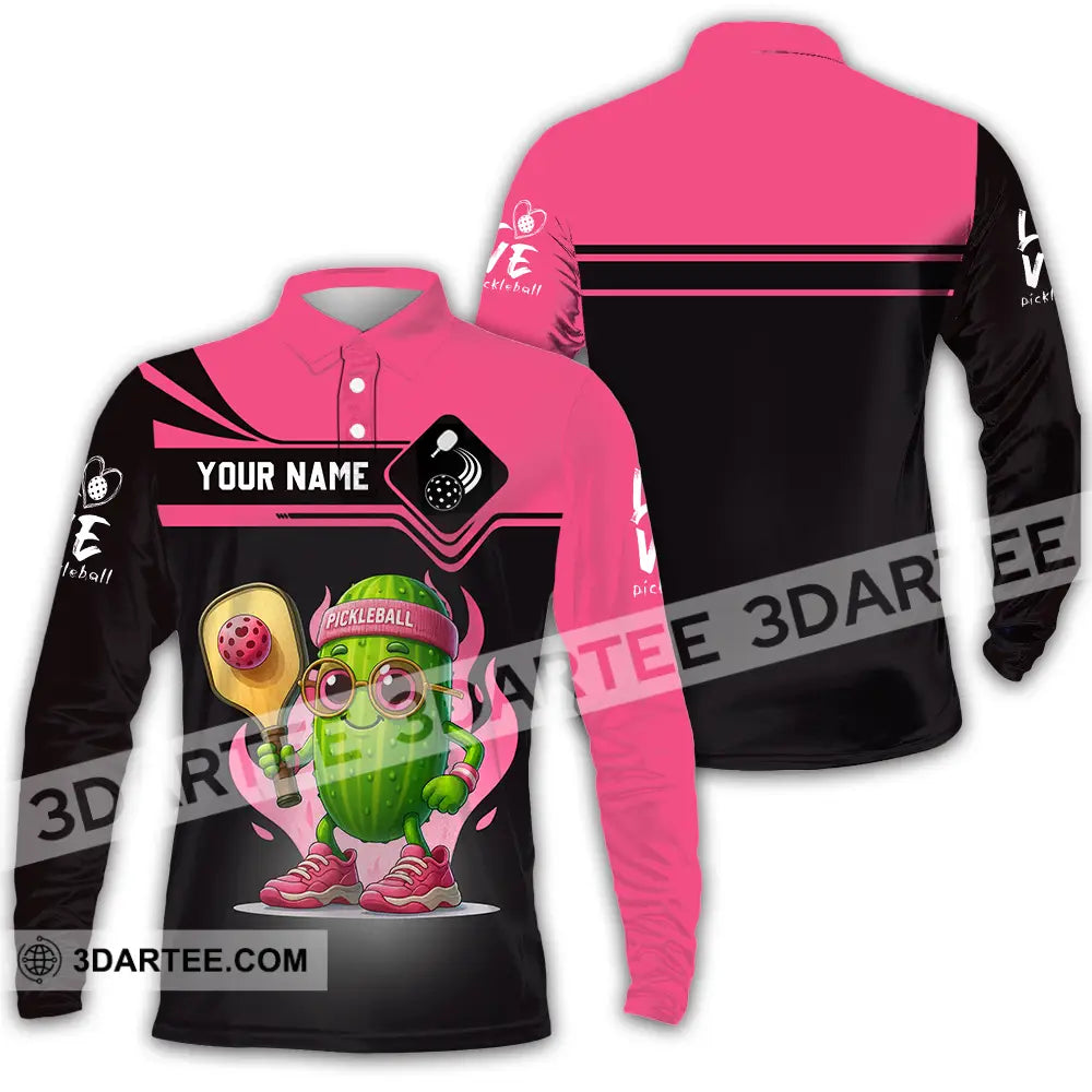 Unisex Shirt - Custom Pickleball Sport Shirt Long Sleeve Polo / S T-shirt