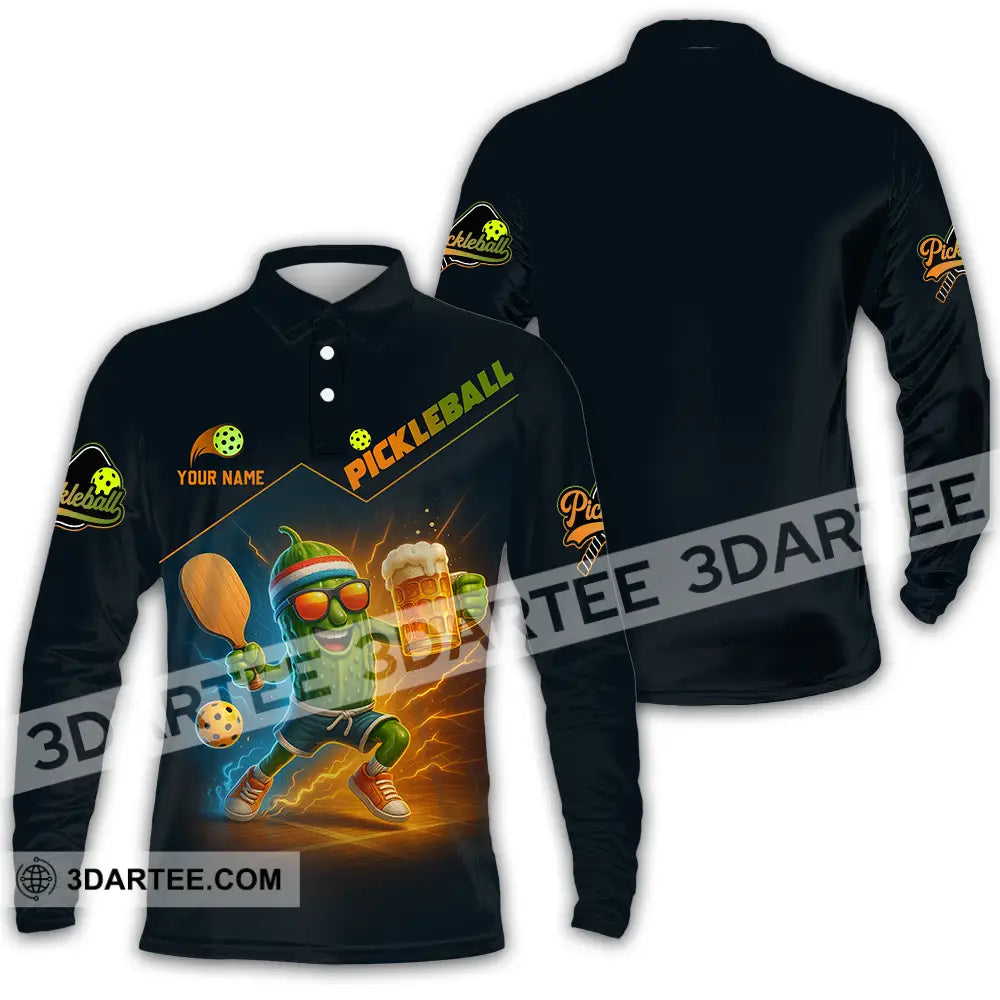 Unisex Shirt - Custom Pickleball Sport Shirt Long Sleeve Polo / S T-shirt