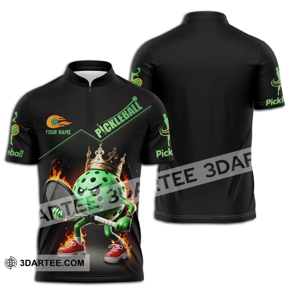 Unisex Shirt - Custom Pickleball Sport Shirt Zipper Polo Shirt / S T-shirt