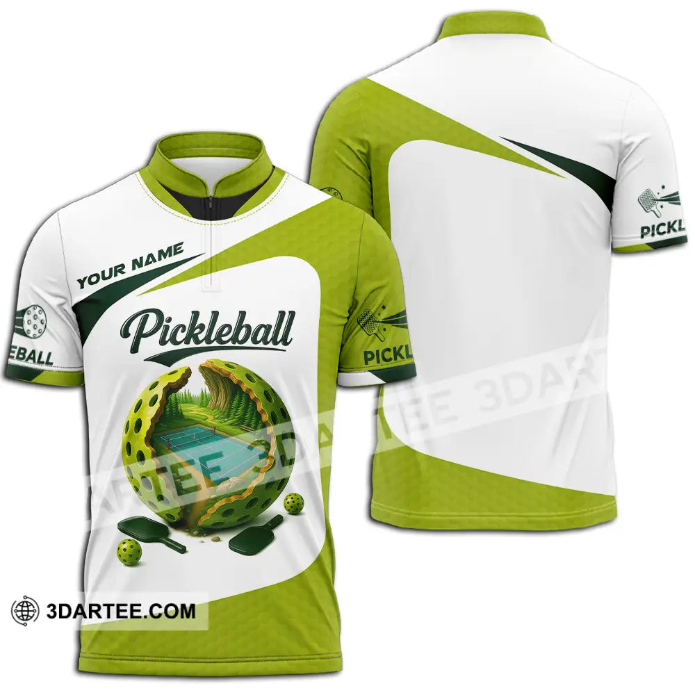 Unisex Shirt - Custom Pickleball Shirt Zipper Polo Shirt / S T-shirt