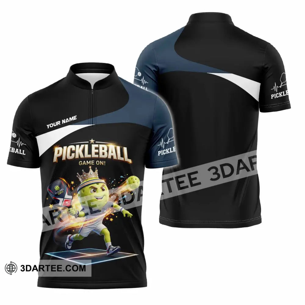 Unisex Shirt - Custom Pickleball Shirt - Zipper Polo Shirt / S - T-shirt